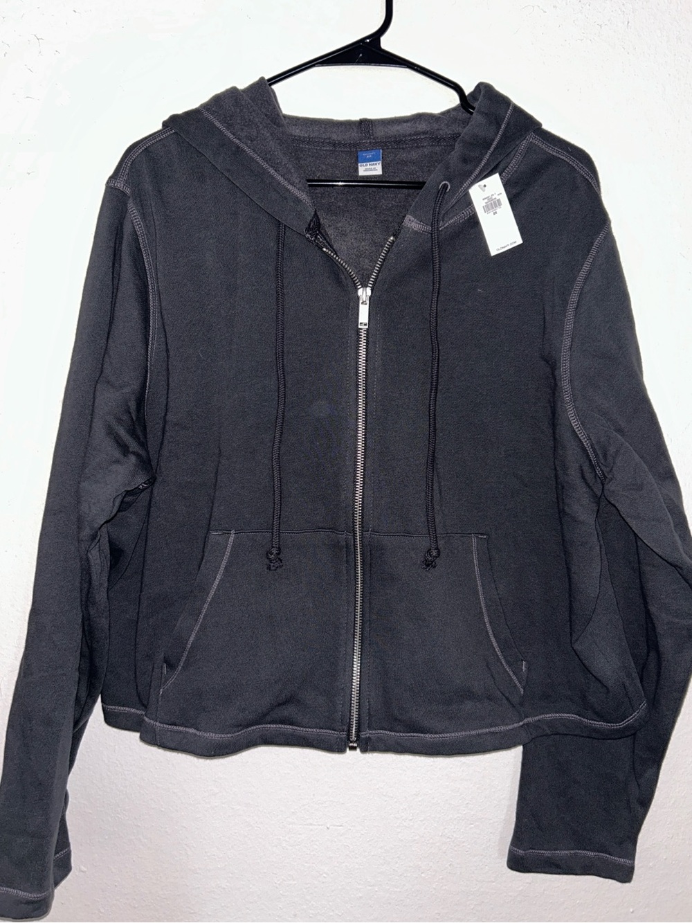 Old Navy Cropped Zip-Front Hoodie